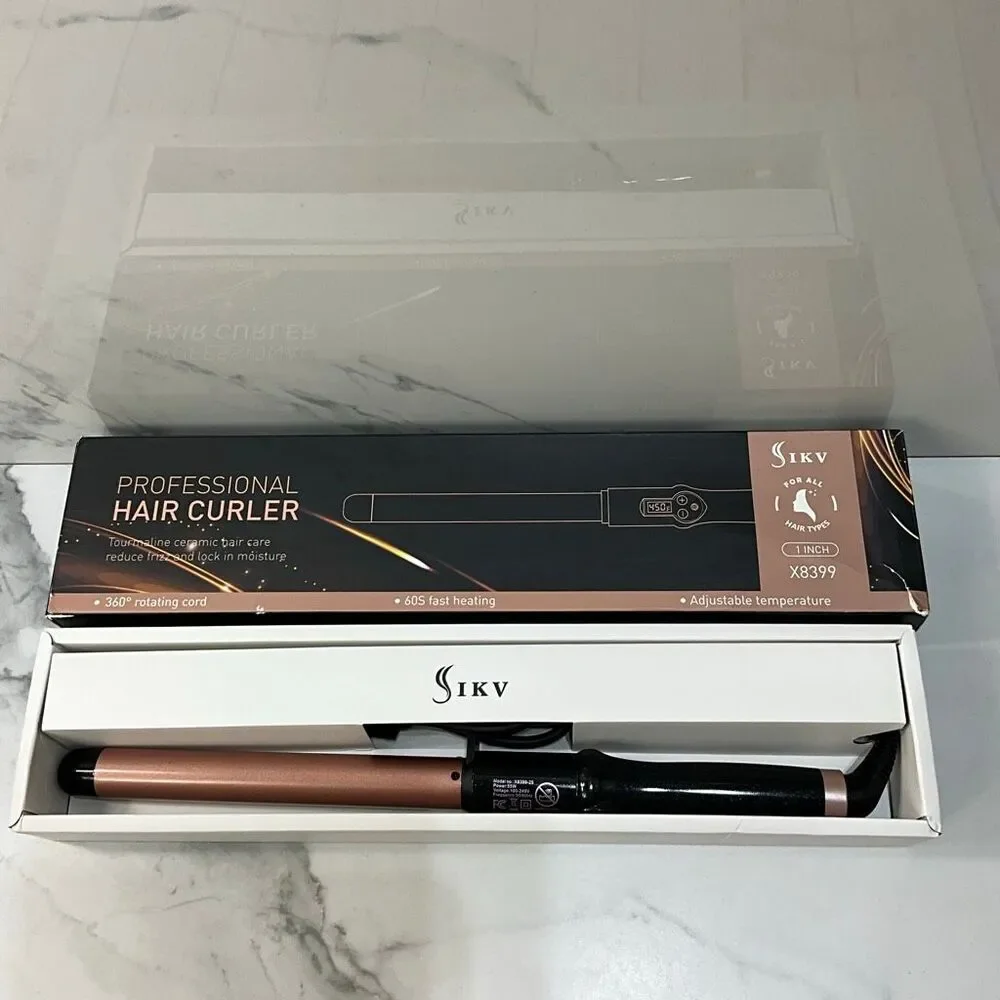 SIKV Professional Hair Curler 1” Ceramic Curling Wand